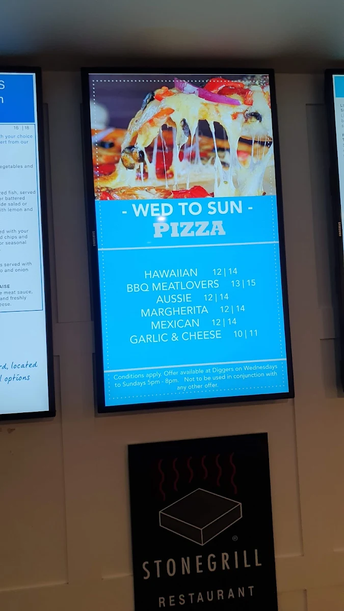 Menu, Diggers