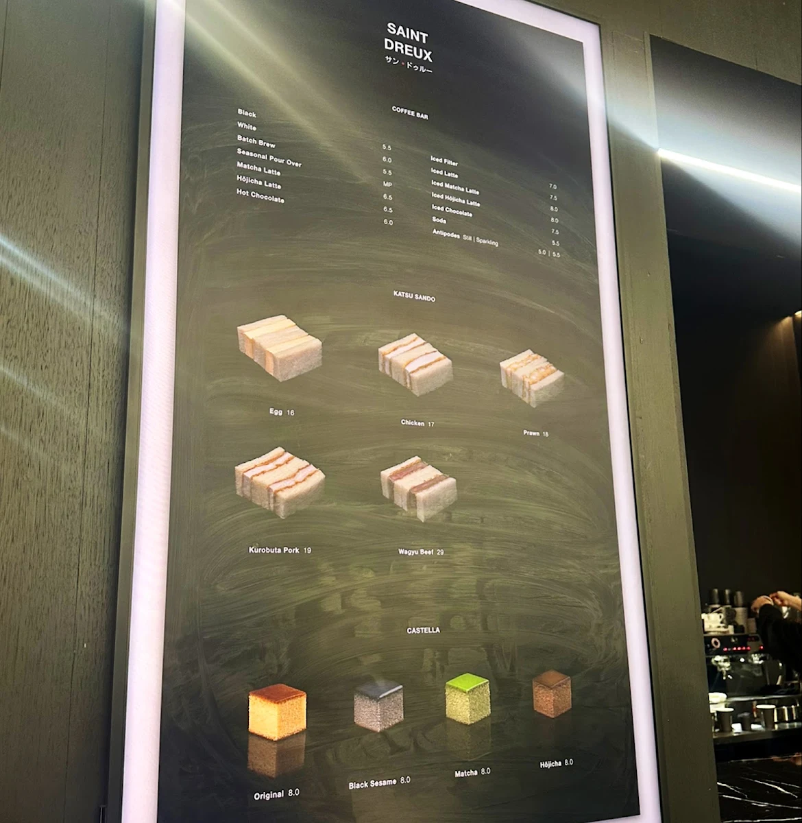 Menu, SAINT DREUX