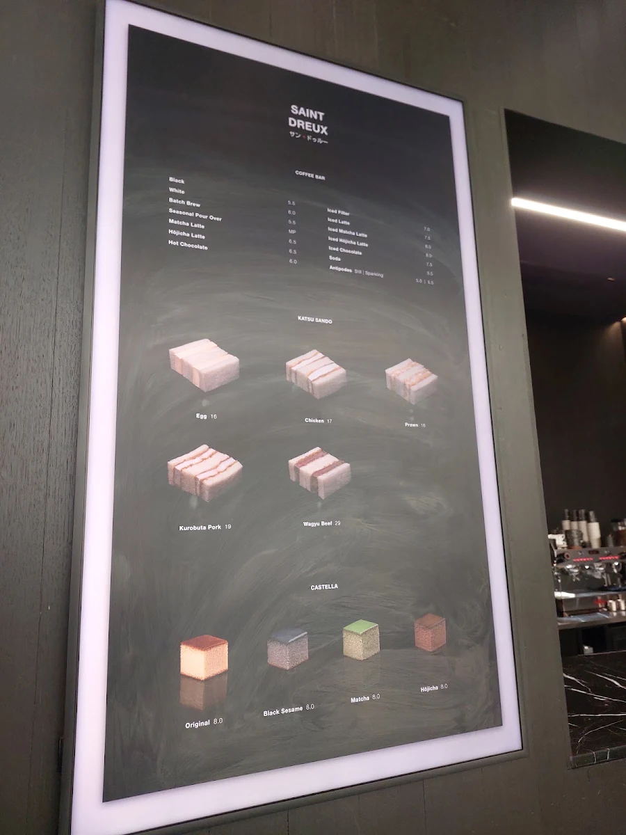 Menu, SAINT DREUX