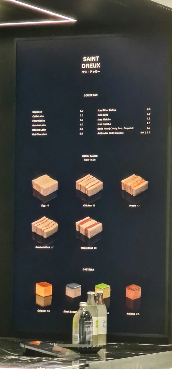 Menu, SAINT DREUX