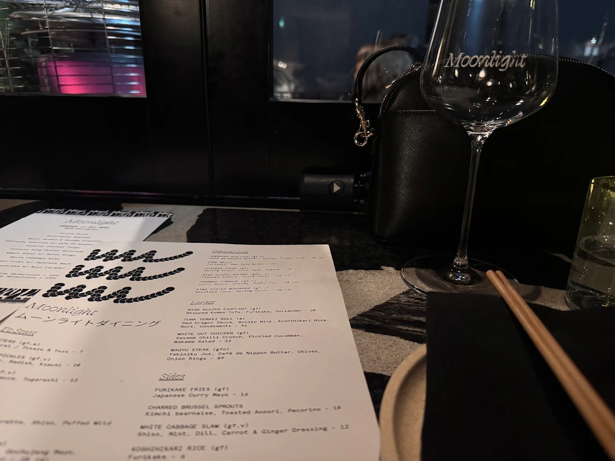Menu, Moonlight Japanese
