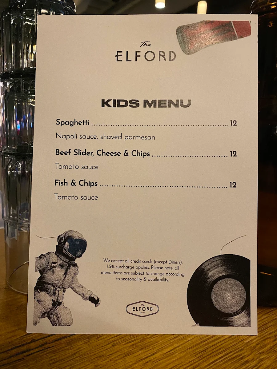 Menu, The Elford