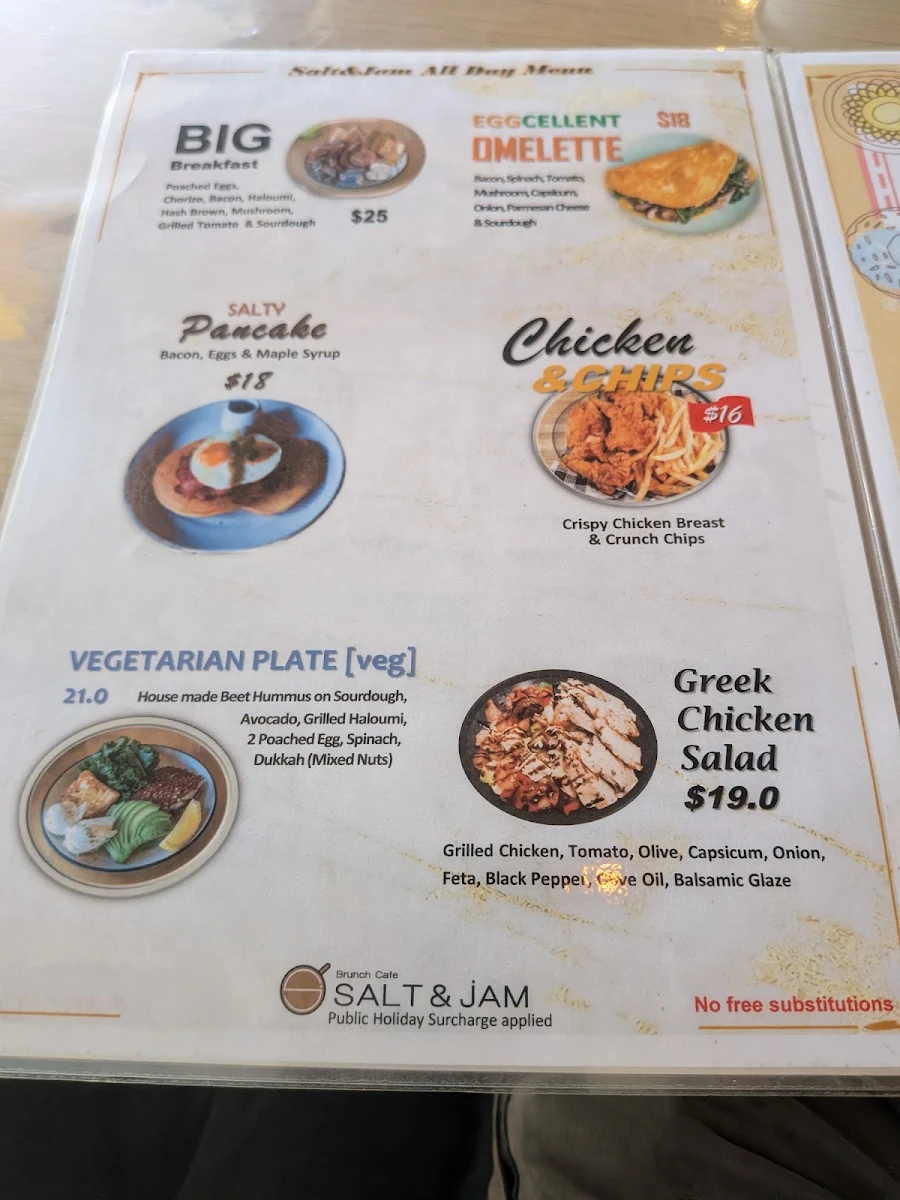 Menu, SALT & JAM