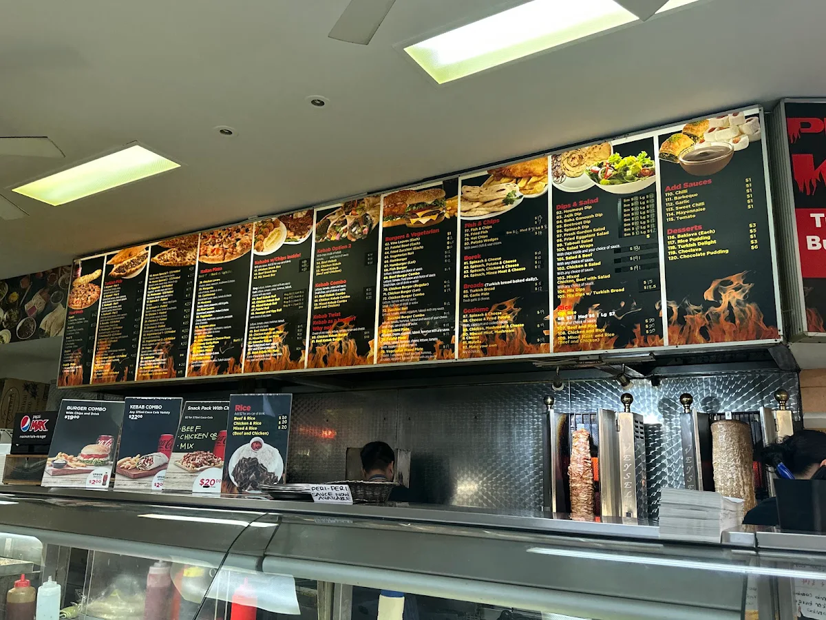 Menu, Petersham Kebab