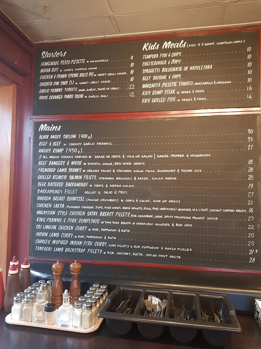 Menu, Charles Bistro at the Victoria Hotel