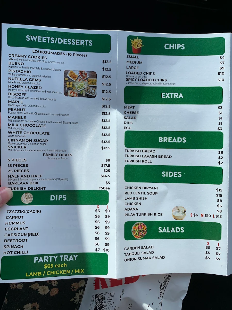 Menu, Tek Kebab Greenvale : Turkish Halal Food