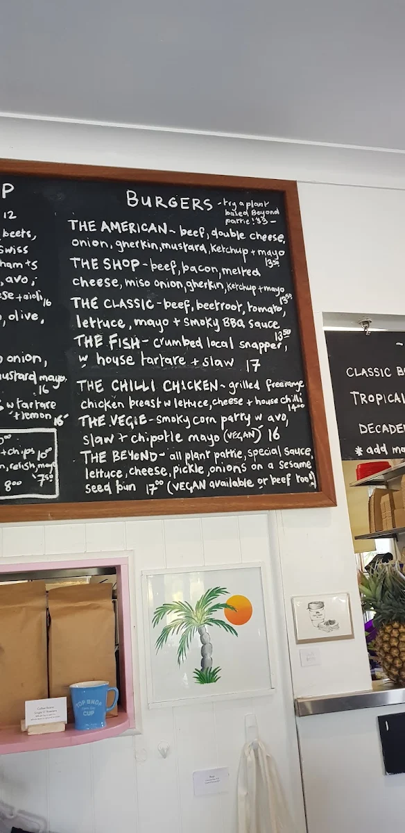 Menu, The Top Shop