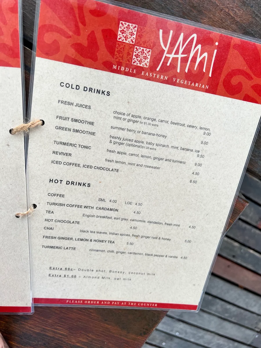 Menu, Yami