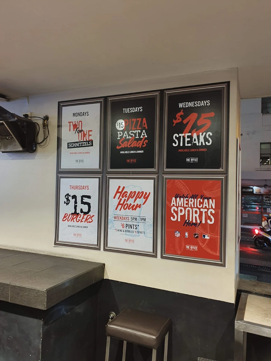 Menu, The Office Hotel