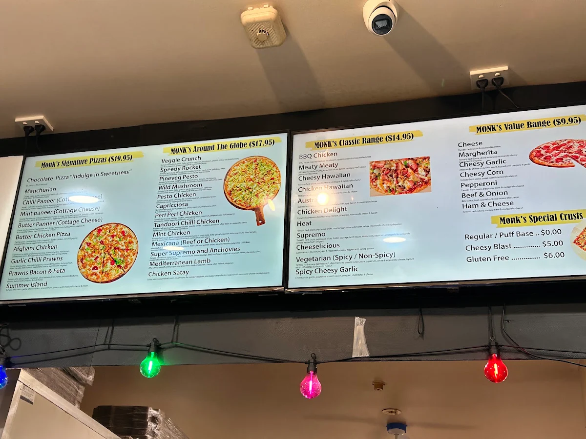 Menu, Fat Monks Wentworthville