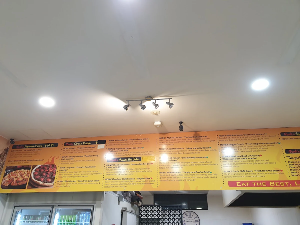 Menu, Fat Monks Wentworthville