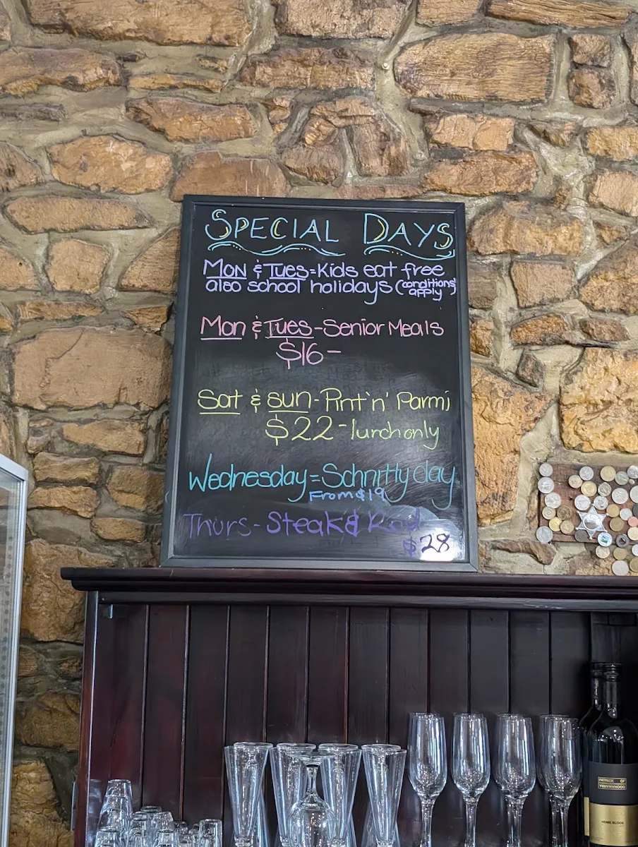 Menu, Alma Hotel
