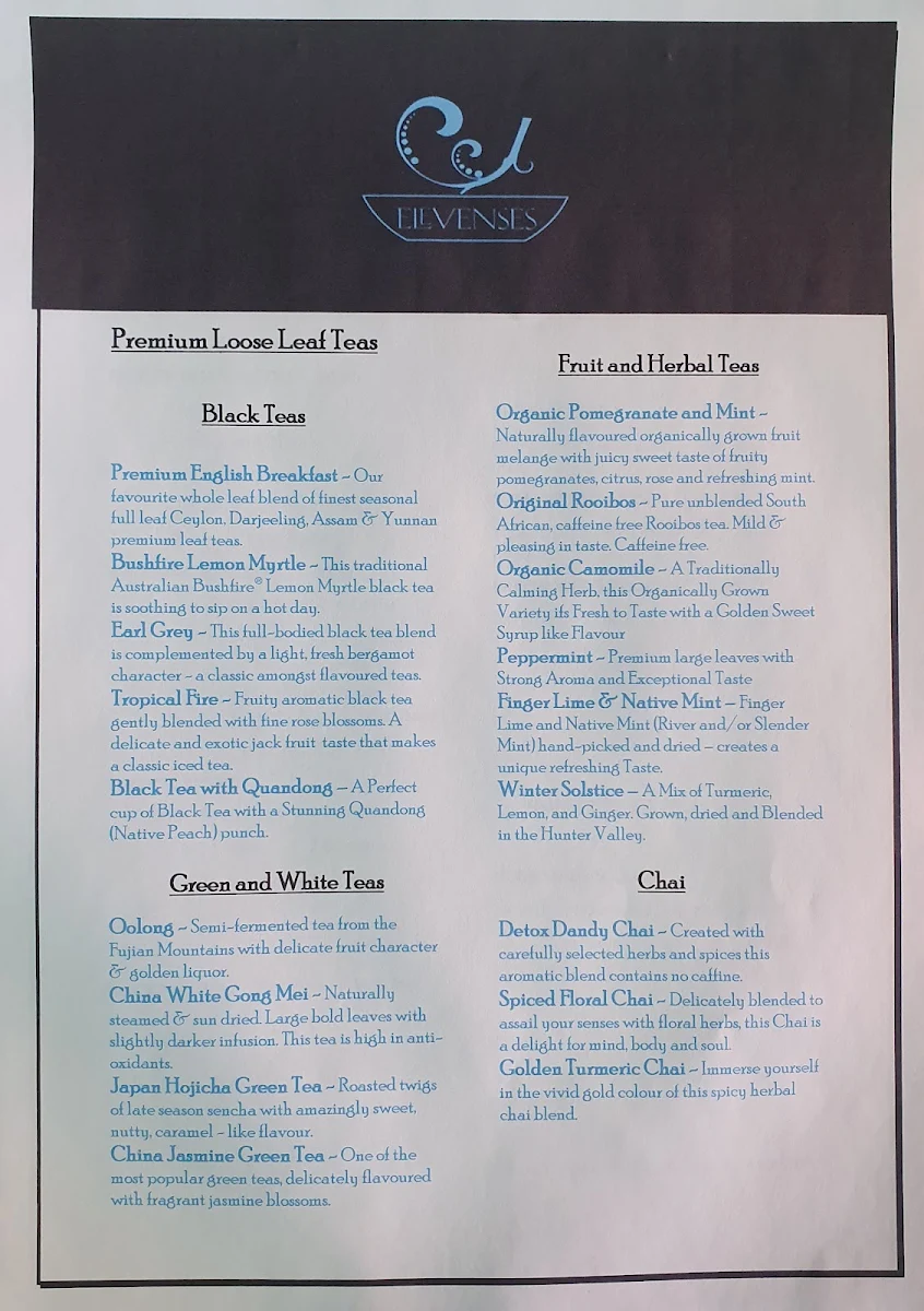 Menu, Elevenses
