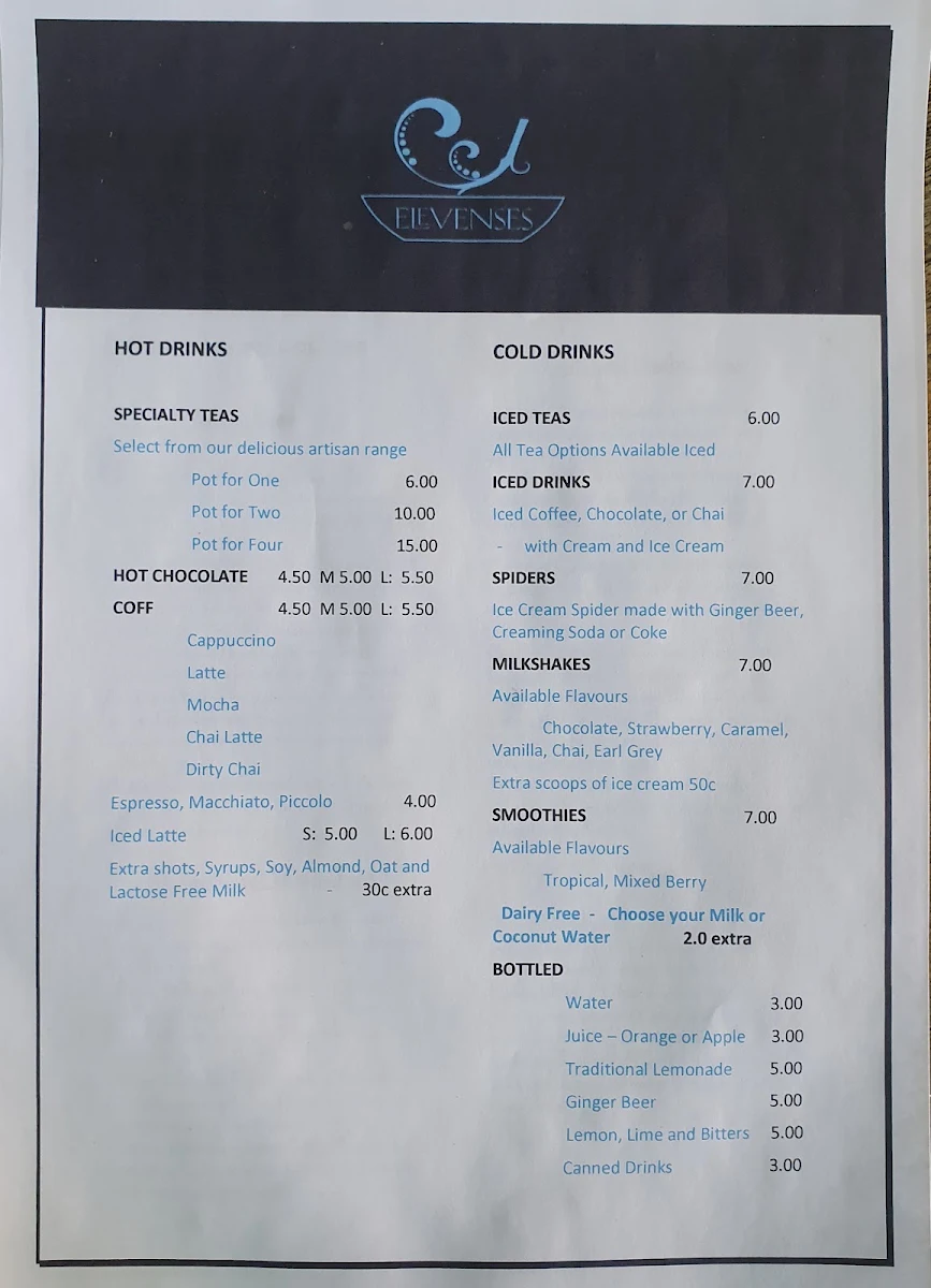 Menu, Elevenses