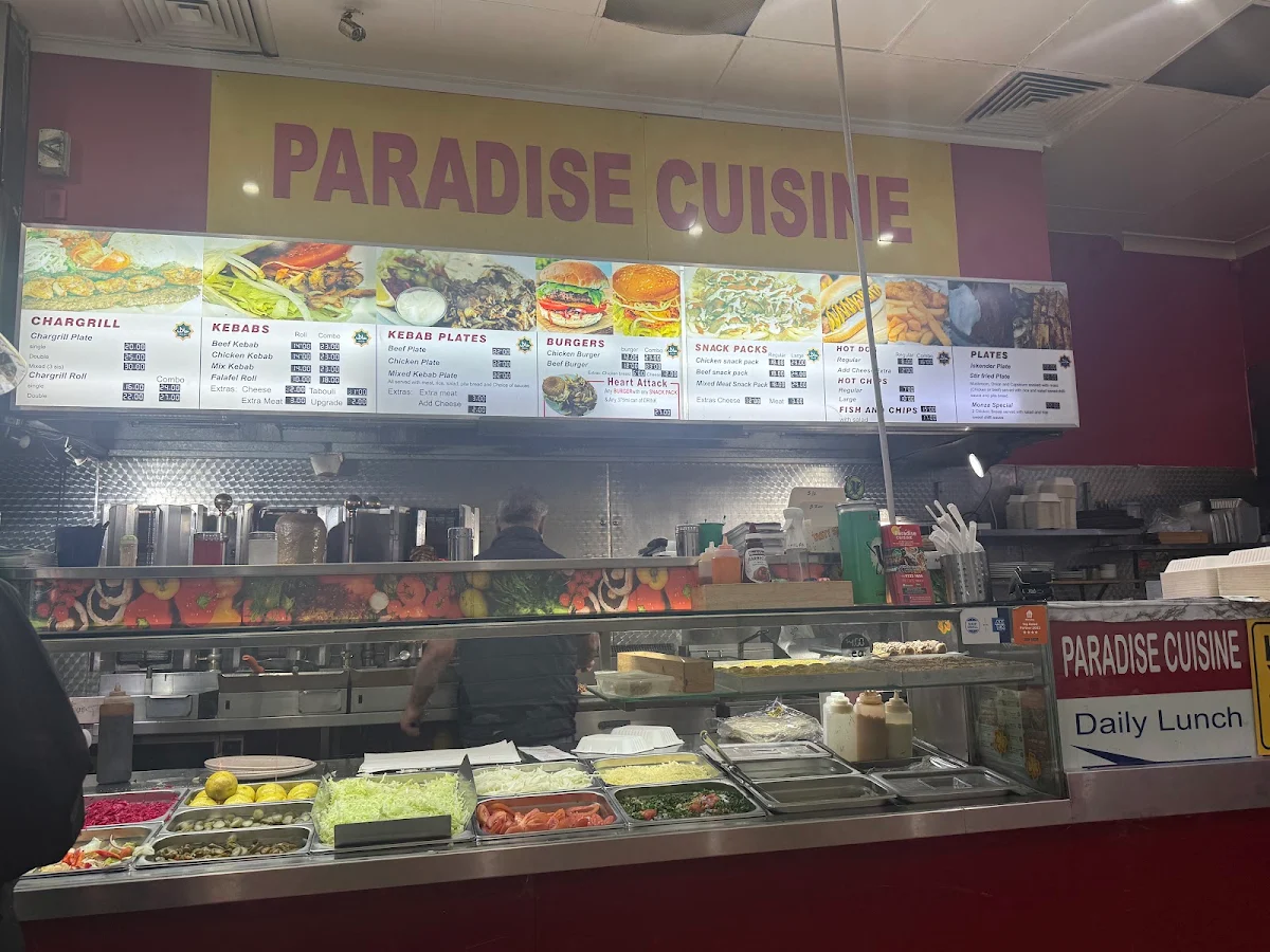 Menu, Paradise Cuisine