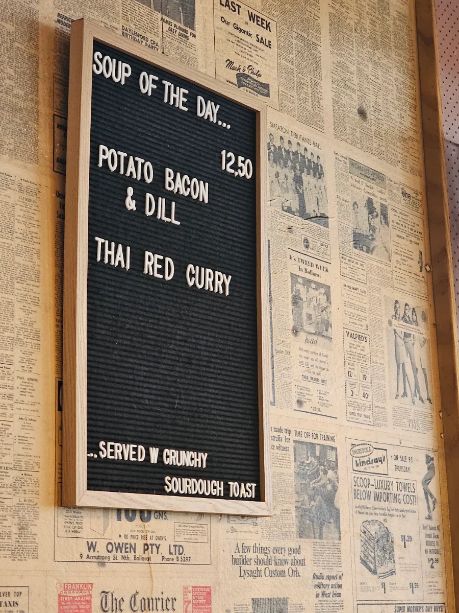 Menu, Lydiard General Cafe & Diner