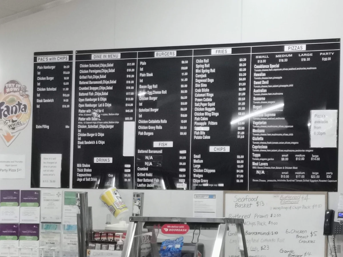 Menu, Casablanca Cafe