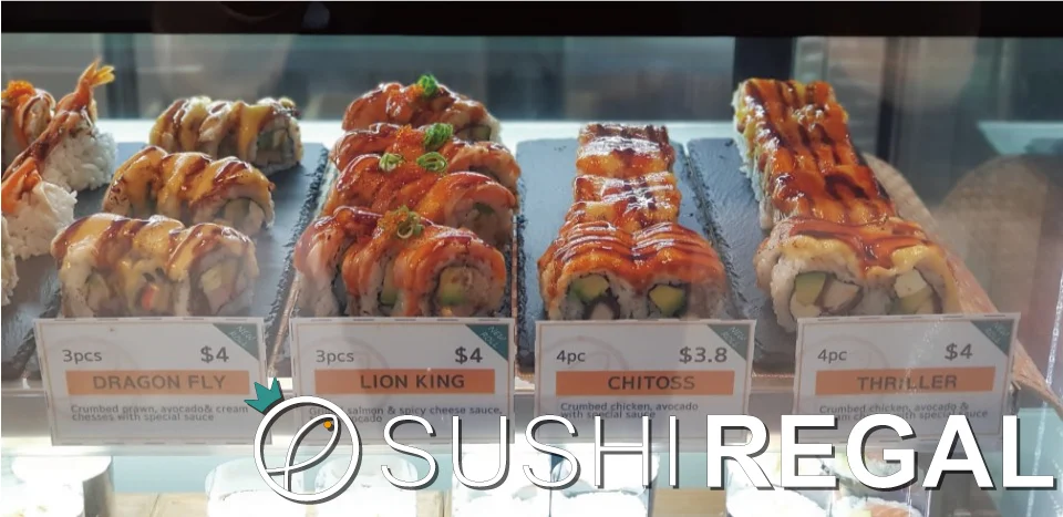 Menu, Sushi Regal