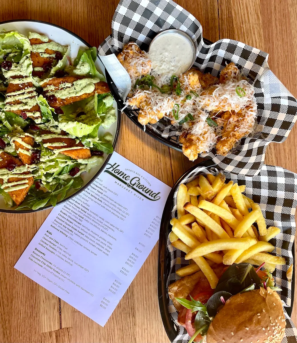 Menu, HomeGround Margaret River Sports Bar & Kitchen