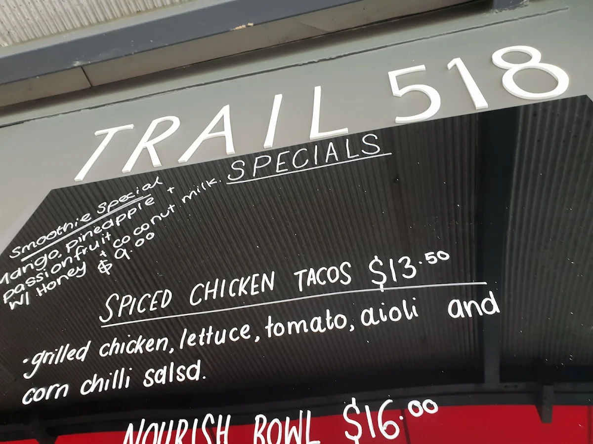 Menu, Trail 518