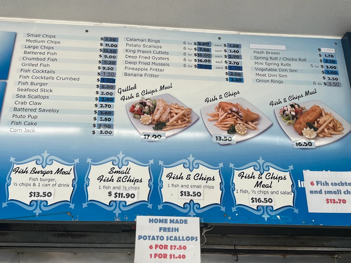 Menu, Maroubra Saltwater Quality Seafood