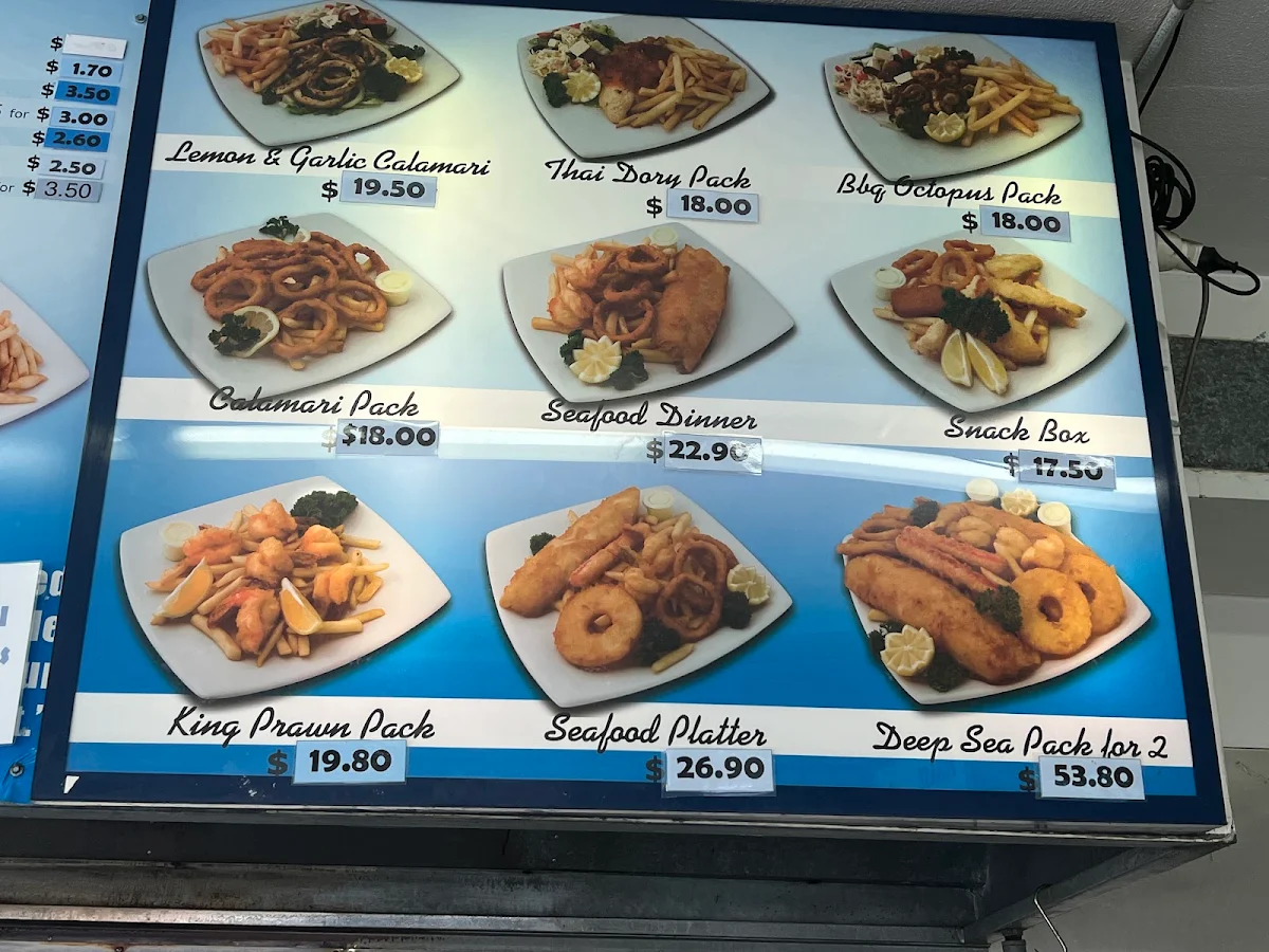 Menu, Maroubra Saltwater Quality Seafood