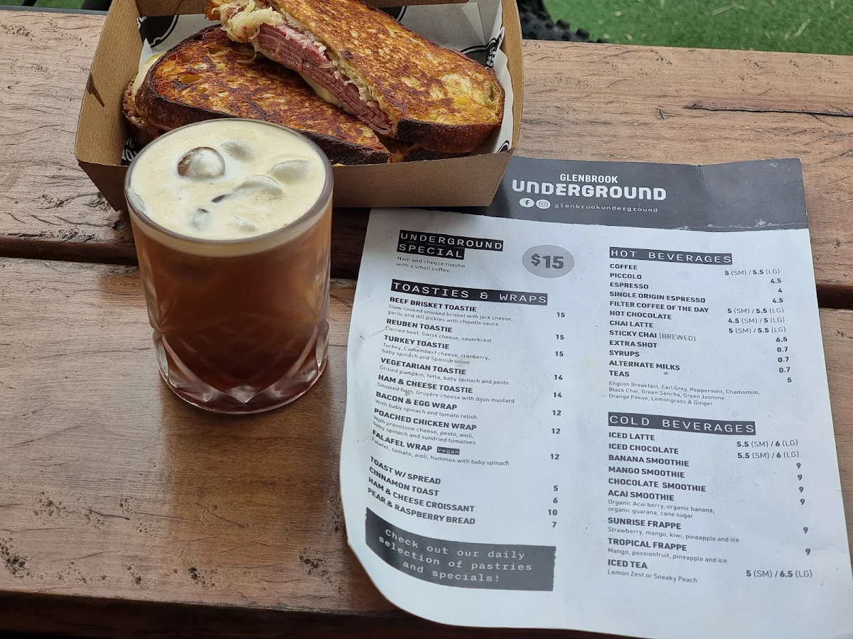 Menu, Glenbrook Underground