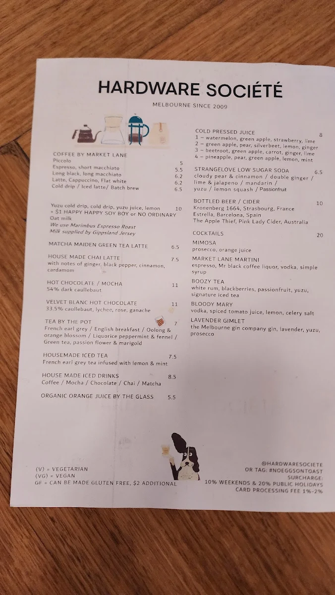 Menu, Hardware Société