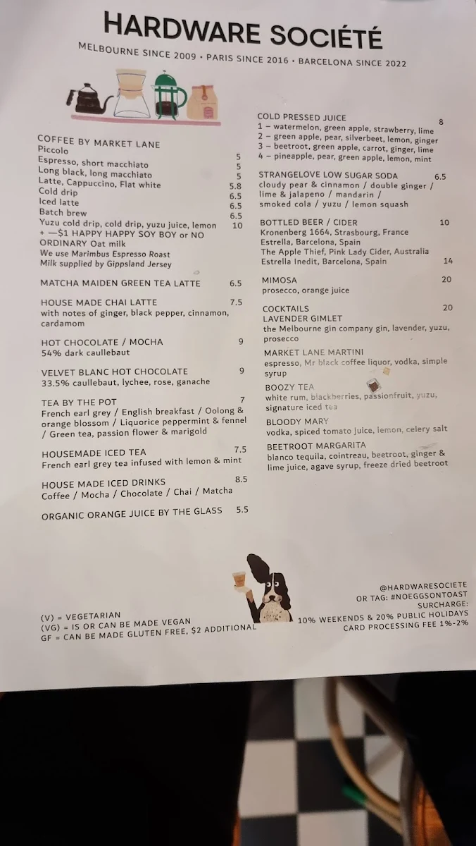 Menu, Hardware Société