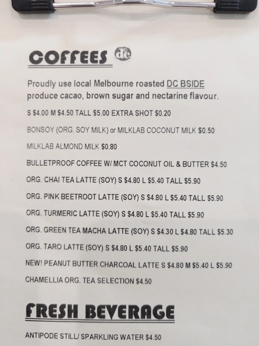 Menu, 6 Nutrition