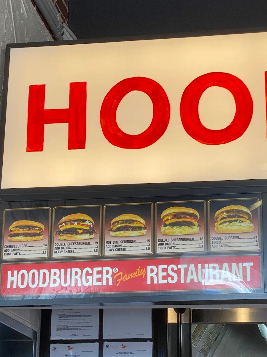 Menu, Hoodburger Inglewood
