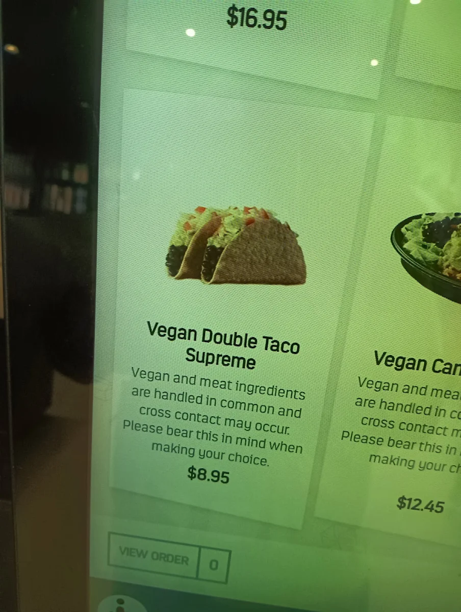 Menu, Taco Bell Haymarket