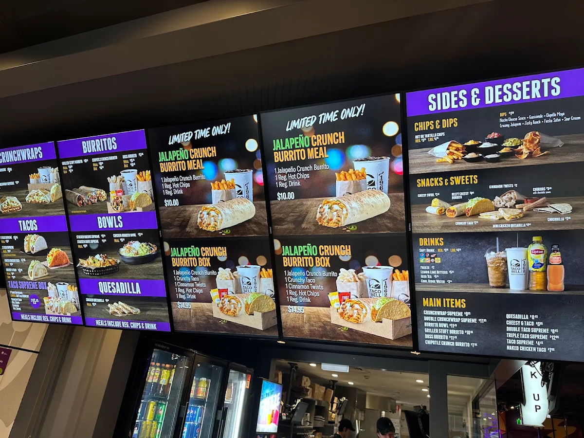 Menu, Taco Bell Haymarket
