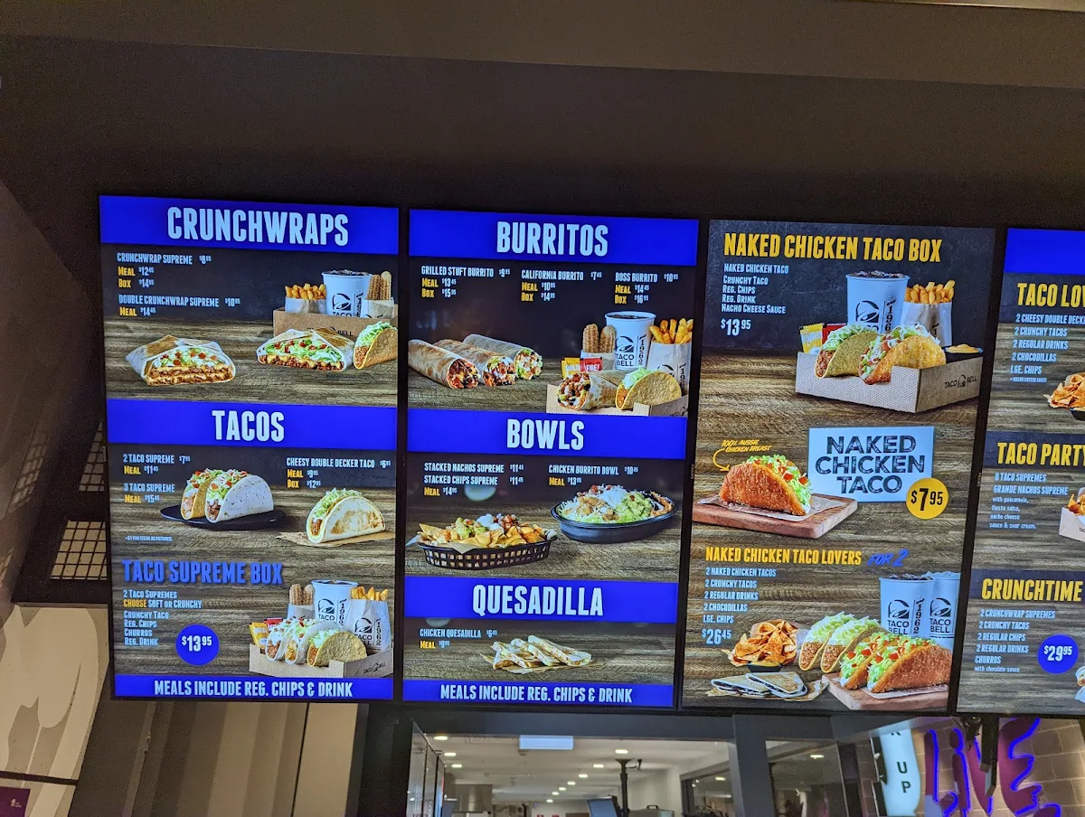 Menu, Taco Bell Haymarket