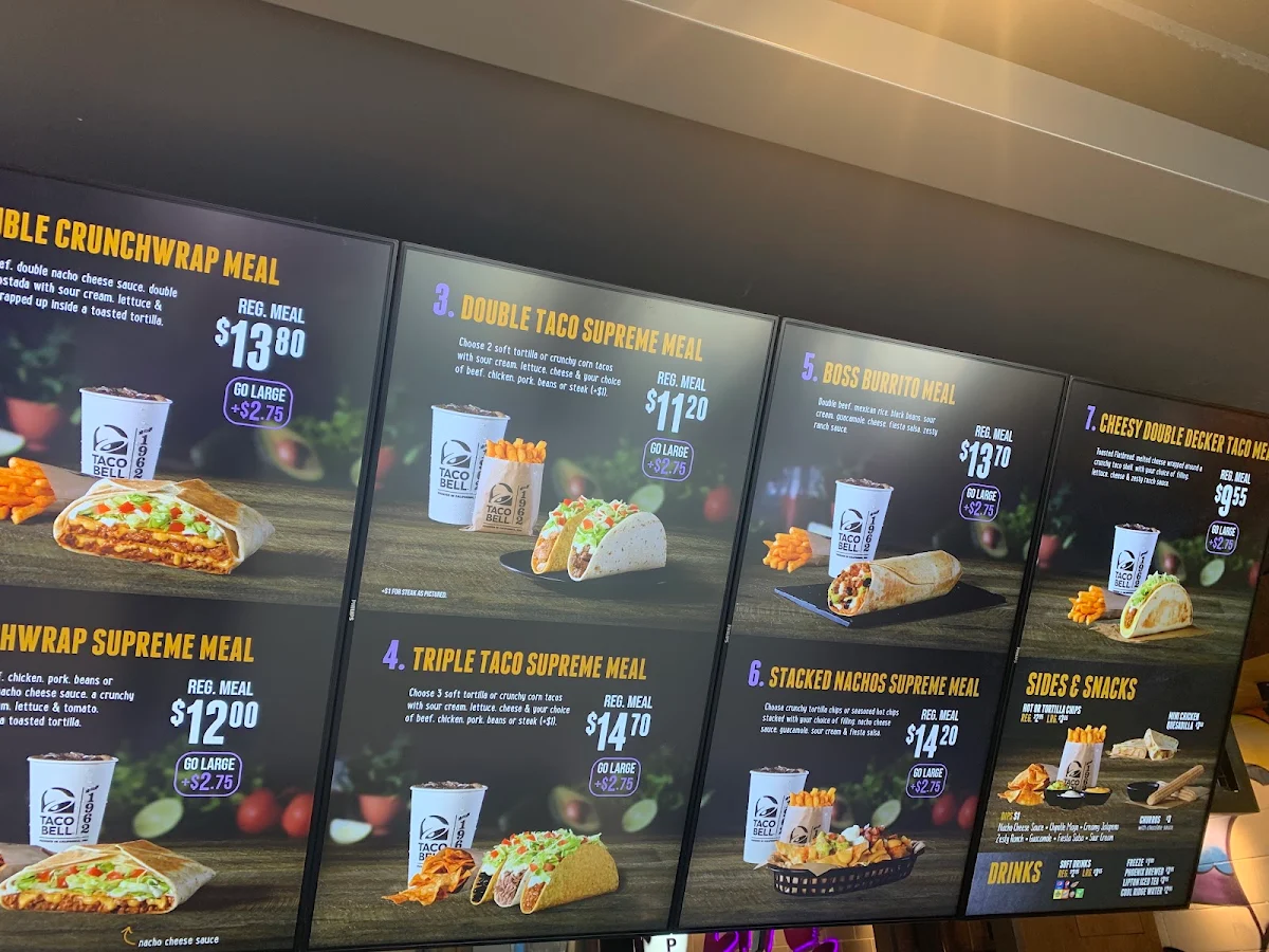 Menu, Taco Bell Haymarket