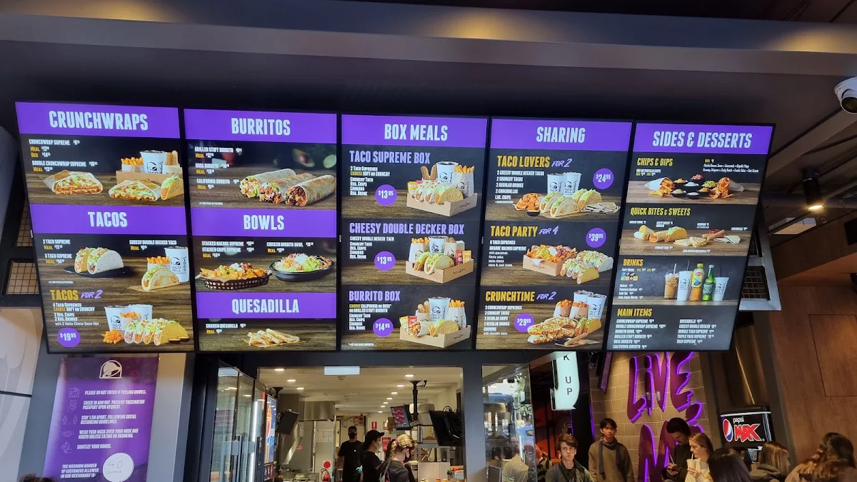 Menu, Taco Bell Haymarket