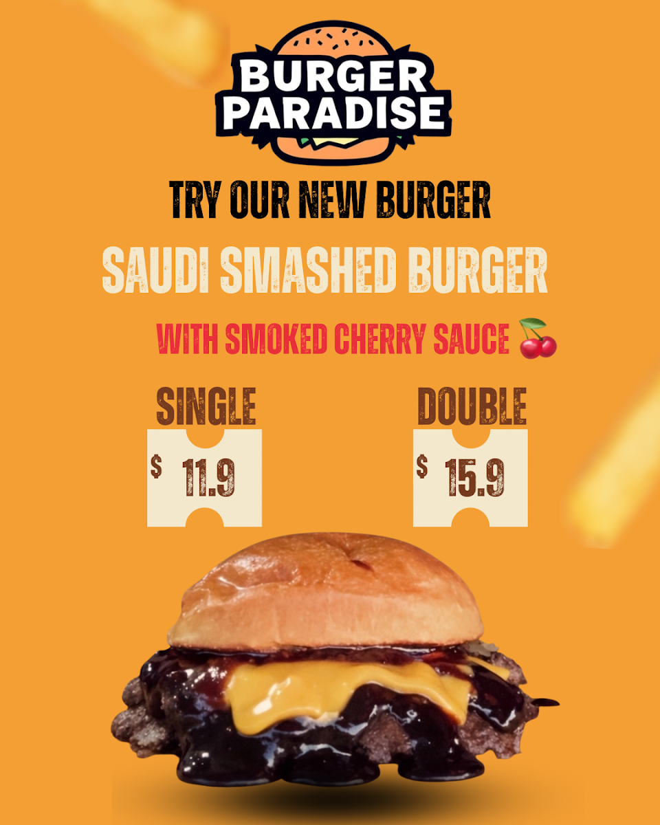 Menu, Burger Paradise