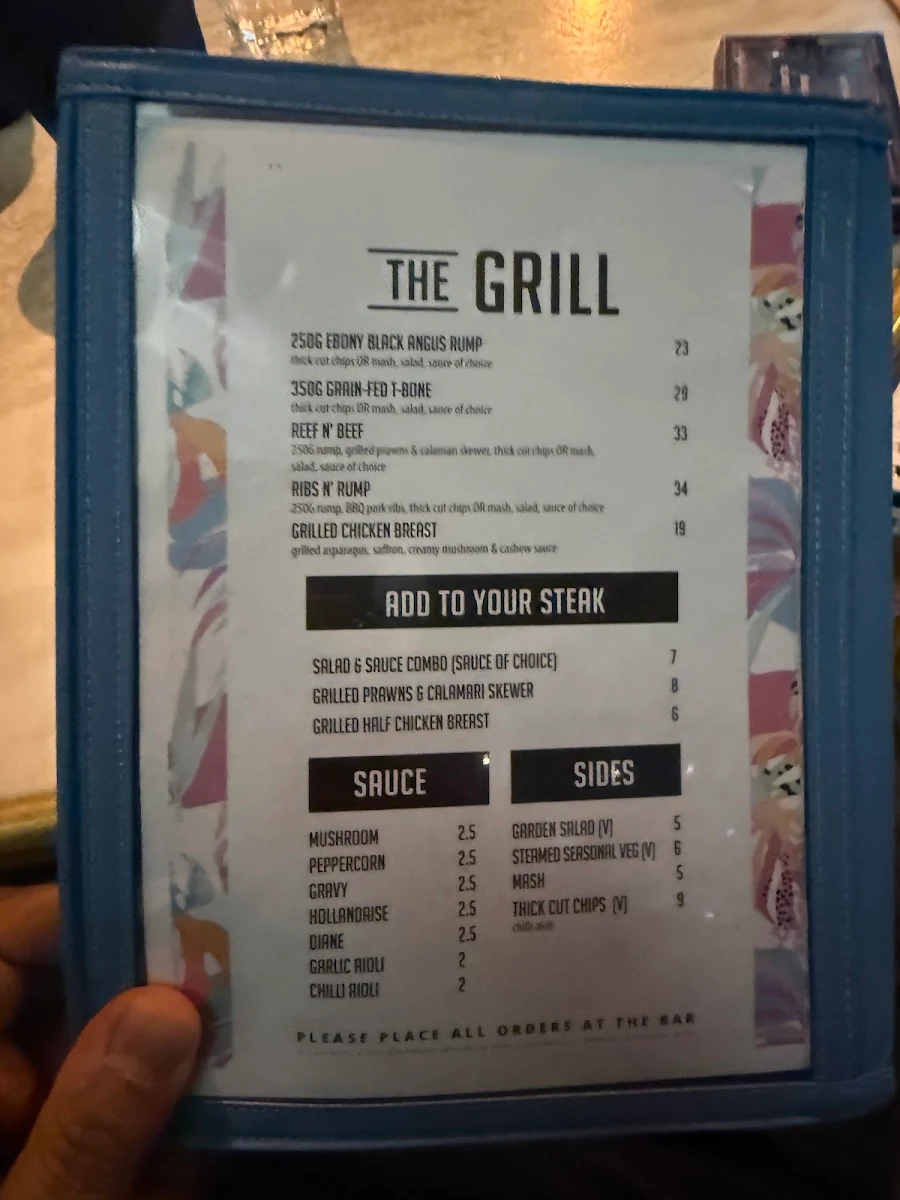 Menu, Clock Hotel