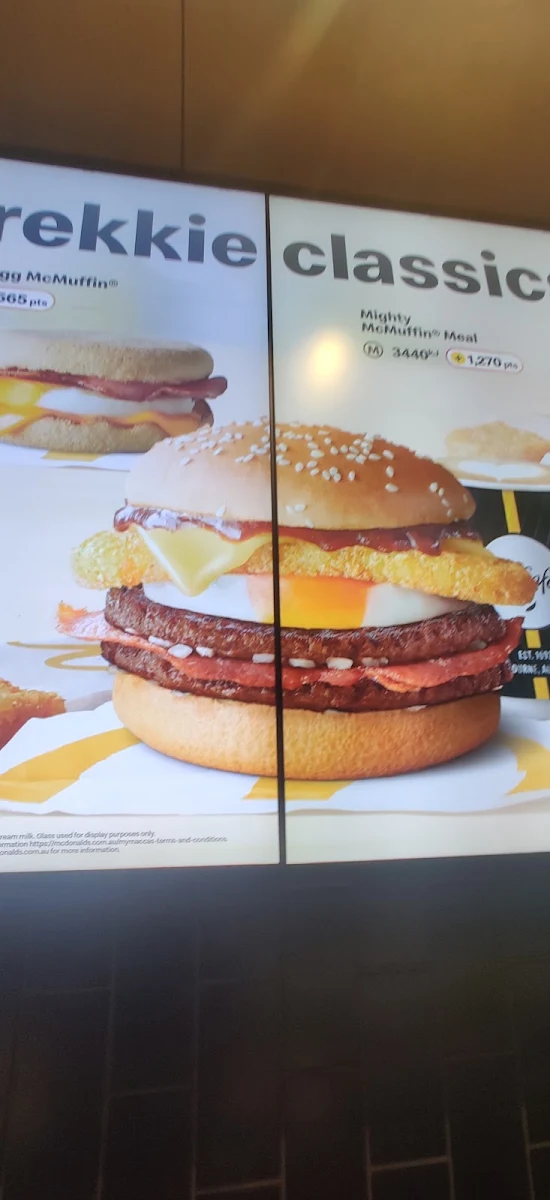 Menu, McDonald's