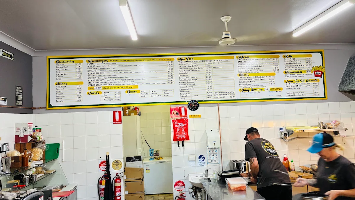 Menu, JD’S Pit Stop