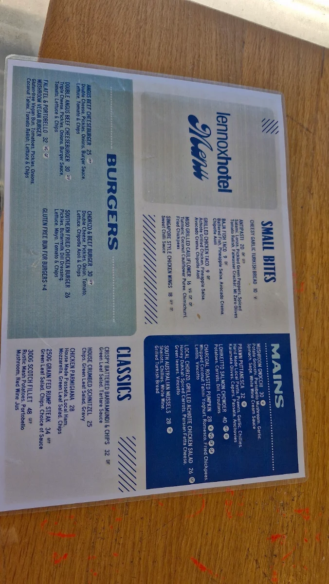 Menu, Beef and Beach Lennox Head