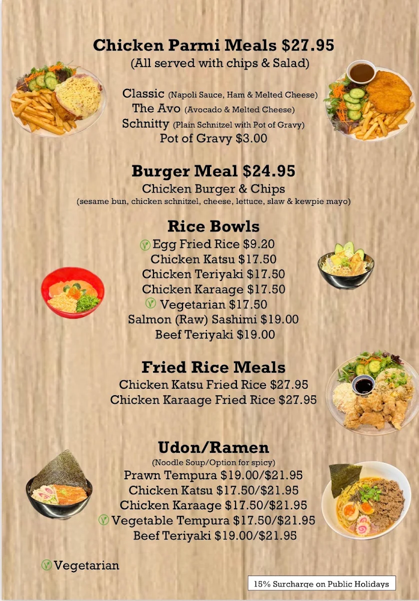 Menu, Mary Go Sushi