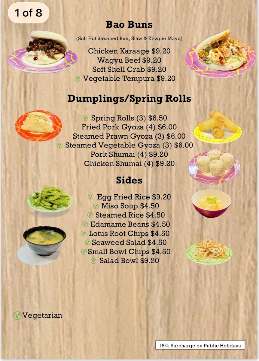 Menu, Mary Go Sushi