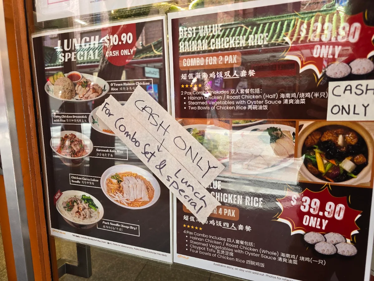 Menu, OTown Chinatown Adelaide