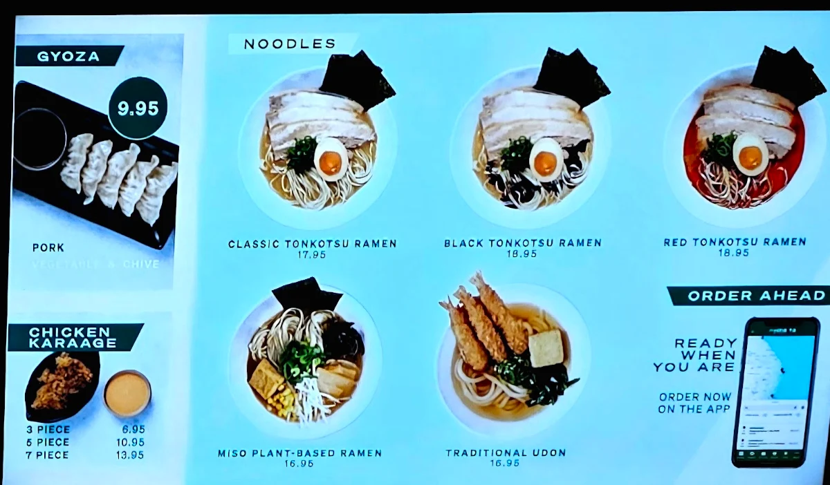 Menu, Motto Motto Japanese Kitchen - Quay Quarter