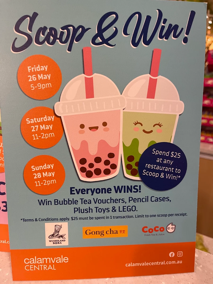 Menu, Gong Cha Calamvale