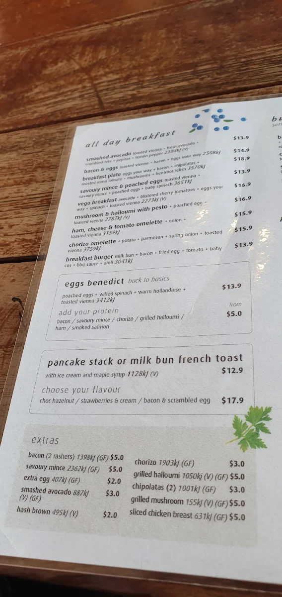 Menu, Stellarossa Narangba