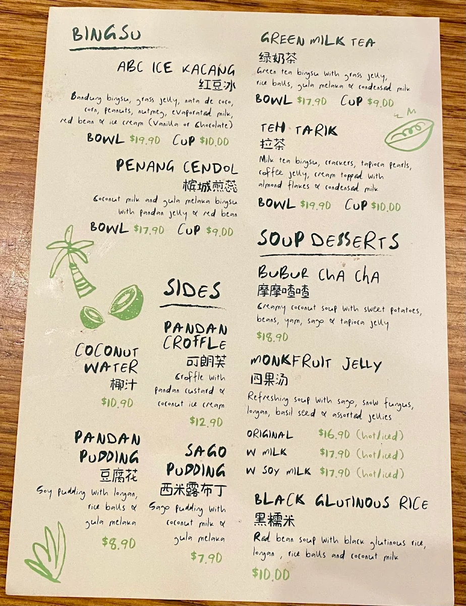 Menu, Lulu’s Malaysian Hawker Melbourne