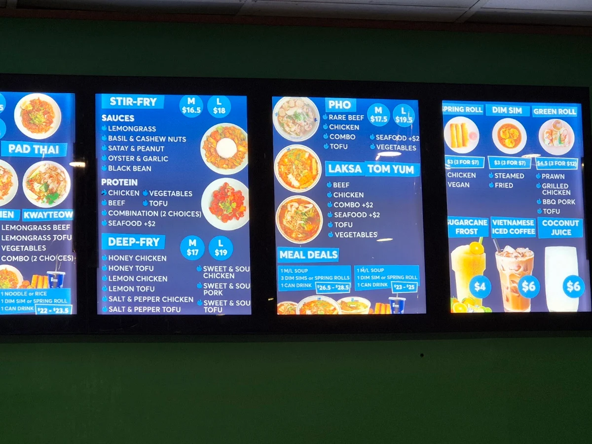 Menu, Bami Kitchen