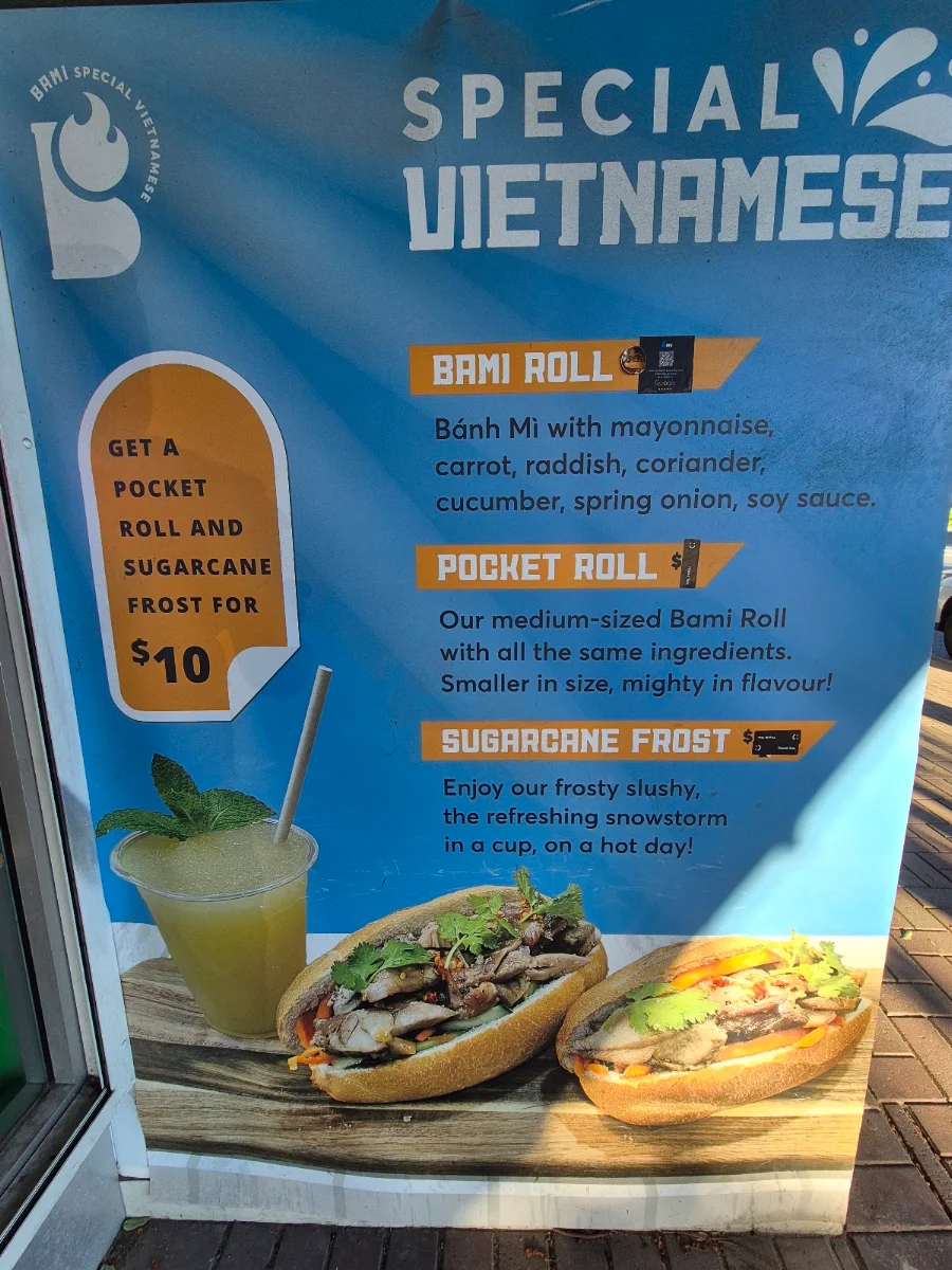 Menu, Bami Kitchen